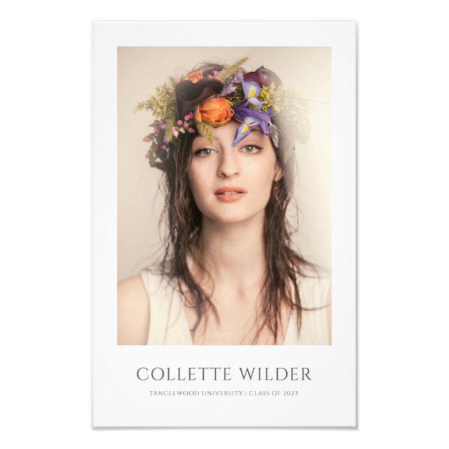 Elegant Photo Porträtt Studenten 2023 Fototryck (Framsidan)