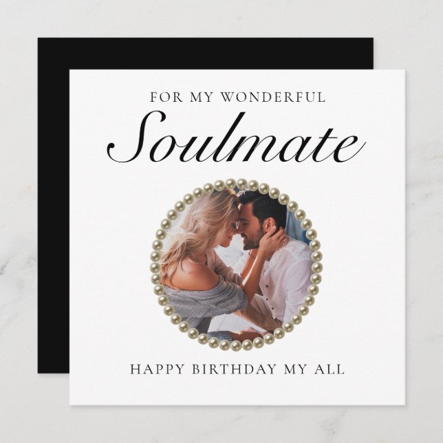 Elegant Photo Romantic Girlkompis Birthday Card Tack Kort (Fram/baksida)