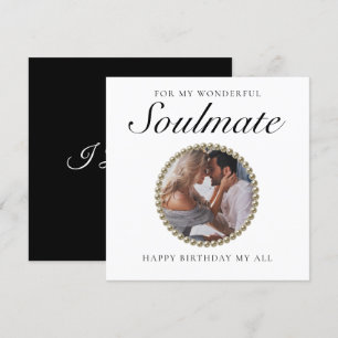 Elegant Photo Romantic Girlkompis Birthday Card Tack Kort