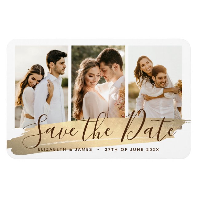 Elegant Photo Save The Date Magnet Invitation (Horisontell)
