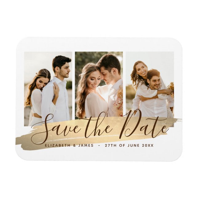 Elegant Photo Save The Date Magnet Invitation (Horisontell)