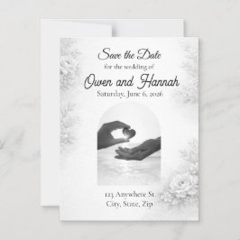 Elegant Photo Save the Date Magnetic Card Magnetisk Inbjudningskort