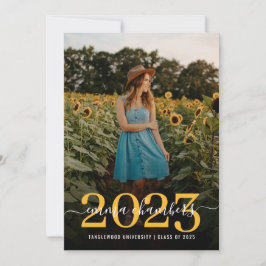 Elegant Photo Script Overlay Studentfest Invi Inbjudningar