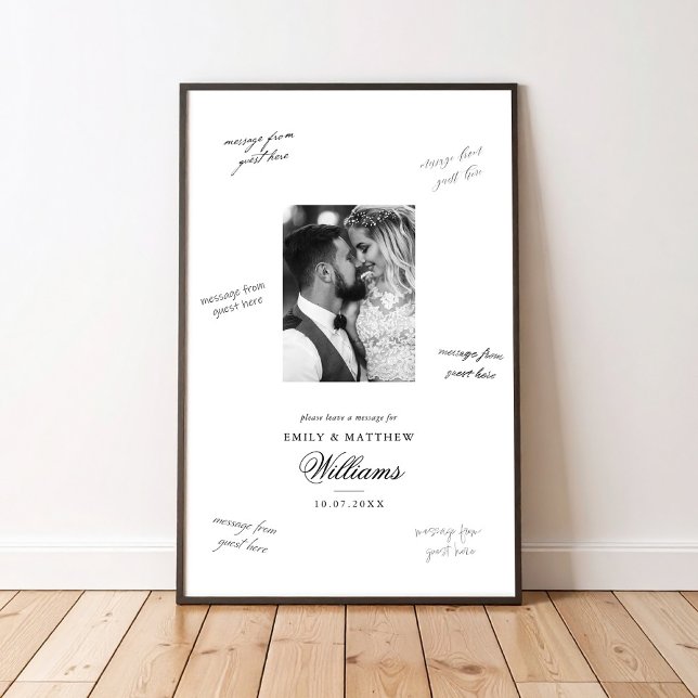 Elegant Photo Sign In Bröllop Guest Signing Poster (Skapare uppladdad)
