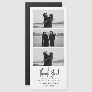 Elegant Photo Strip Magnetic Bröllop Tack
