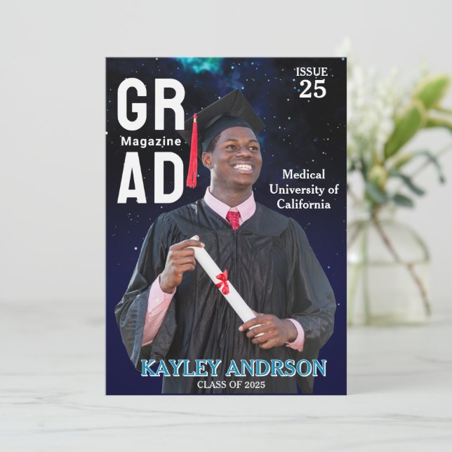 Elegant Photo Studenten Doktor of Medicine Inbjudningar (Stående Fram)