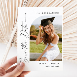 Elegant Photo Studenten Spara datum Vykort