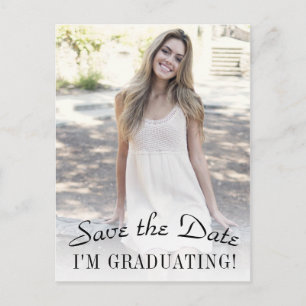 Elegant Photo Studenten Spara datum Vykort