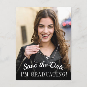 Elegant Photo Studenten Spara datum Vykort