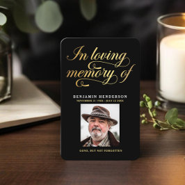 Elegant Photo Sympathy Funeral Prayer Cards Visitkort