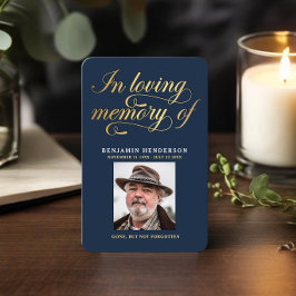 Elegant Photo Sympathy Funeral Prayer Cards Visitkort
