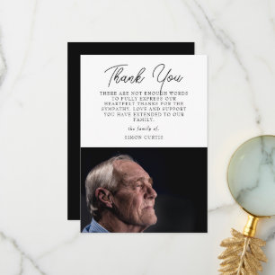 Elegant Photo Sympathy-skript - tackkort Tack Kort