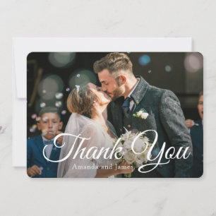 Elegant Photo Tack Bröllop Card-mall Kort
