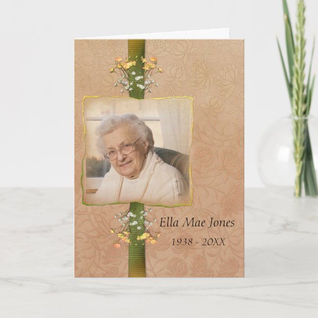 Elegant Photo Tack för din sympati Kort (Framsida)