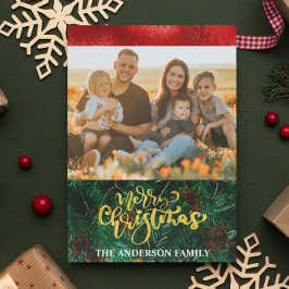 Elegant Photo Trendig Handskriftlig jul Julkort