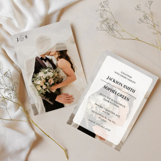 Elegant Photo Wedding Inbjudningar
