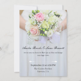 Elegant Photo Wedding Invitation Card Inbjudningar
