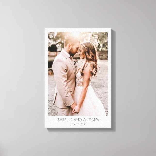 Elegant Photo Wedding Keepsake Canvastryck (Framsida)