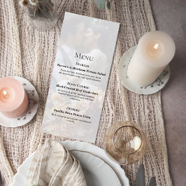 Elegant Photo Wedding Menu Card Meny