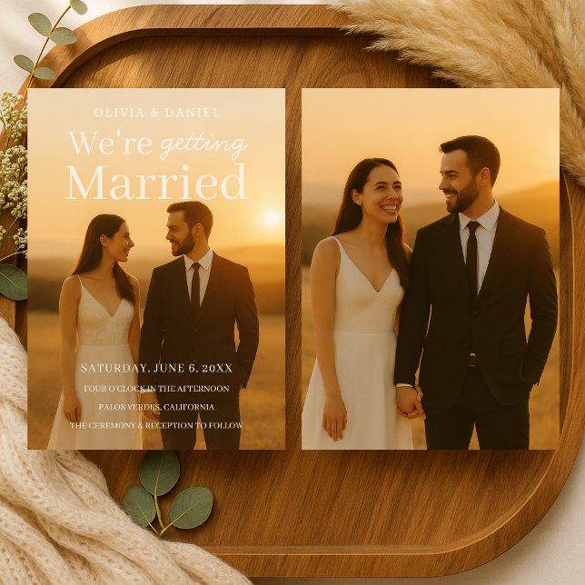 Elegant Photo Wedding Movie Poster Inbjudningar (Skapare uppladdad)