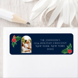 Elegant Photo Winter Greenery Returadress Etikett