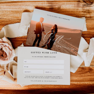 Elegant Photography Gift Certificate Presentkort