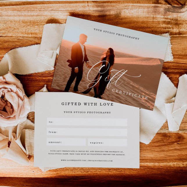 Elegant Photography Gift Certificate | Presentkort (Skapare uppladdad)