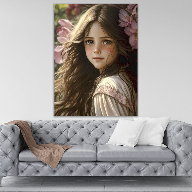 Elegant Photoshop Girl Porträtt AI Genererad Poster (Skapare uppladdad)