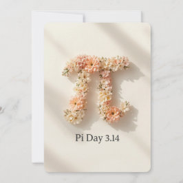 Elegant Pi-dagsblomsterinbjudan Inbjudningar