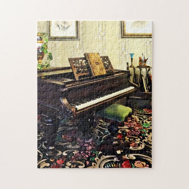 Elegant Piano i Victorian Parlor Pussel (Vertikal)