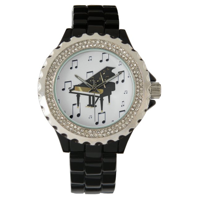 Elegant Piano Watch Armbandsur (Framsida)