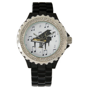 Elegant pianoklocka armbandsur