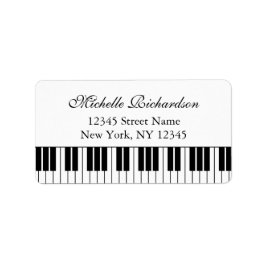 Elegant pianolärare eller pianistiska adressetiket adressetikett