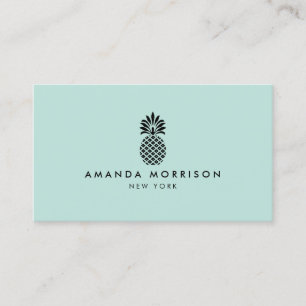Elegant Pineapple Luxury Boutique Mint Visitkort