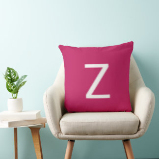 Elegant Pink Alphabet “Z” Cushion Cover Kudde