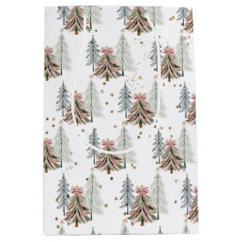 Elegant Pink and Green Brushstroke Christmas