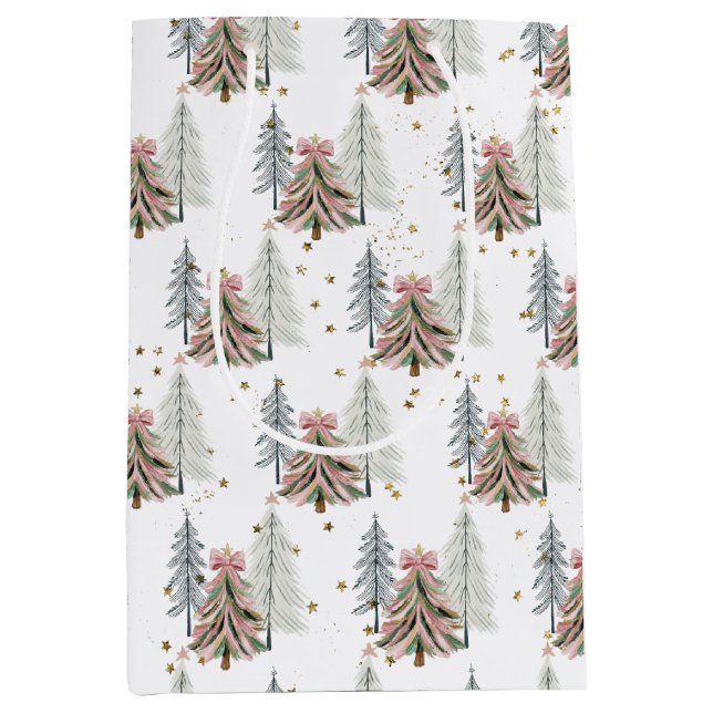 Elegant Pink and Green Brushstroke Christmas (Framsidan)