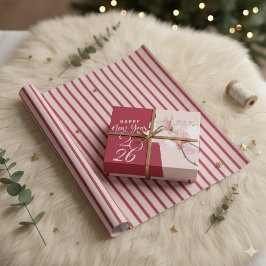 Elegant Pink and Maroon Diagonal Stripes Modern  Presentpapper