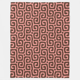 Elegant pink &brown Abstract pattern Fleecefilt