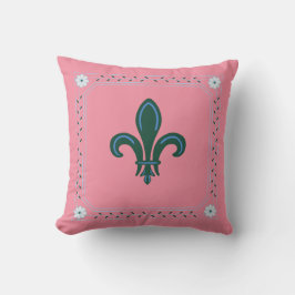 Elegant Pink Christmas Pillow | Customizable Holid Kudde