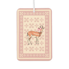 Elegant Pink Doe-patterned Christmas