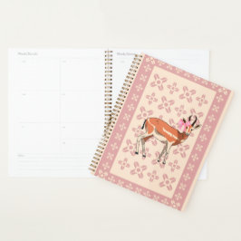 Elegant Pink Doe-patterned Christmas