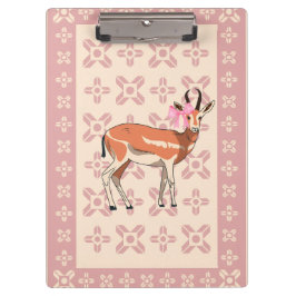 Elegant Pink Doe-patterned Christmas