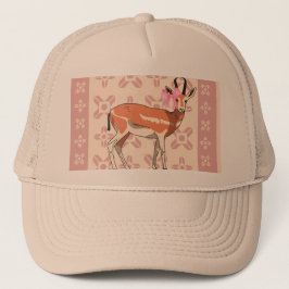 Elegant Pink Doe-patterned Christmas  Keps