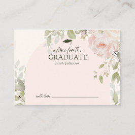 Elegant Pink Floral Advice for the Grad Tilläggskort