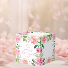 Elegant Pink Floral Bat Mitzvah Custom Party Presentaskar