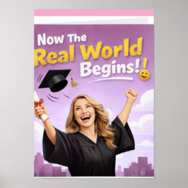 Elegant Pink Floral Graduation Party poster