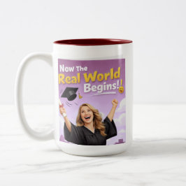 Elegant Pink Floral Graduation Party watch Två-Tonad Mugg