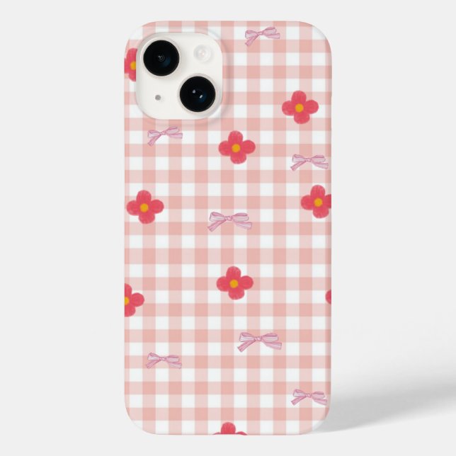 Elegant Pink Floral Phone Case (Baksida)