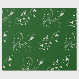 Elegant Pink Floral Swirl Wrapping Paper Presentpapper